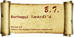 Borhegyi Tankréd névjegykártya